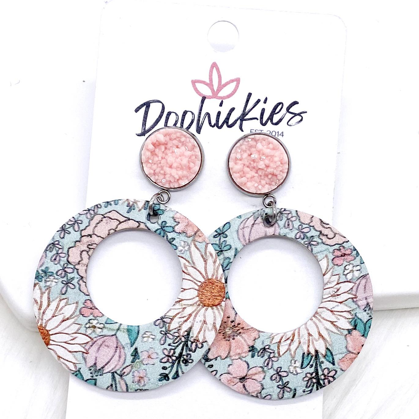 2" Summer Lil' O Dangles- Summer Earrings by Doohickies Wholesale