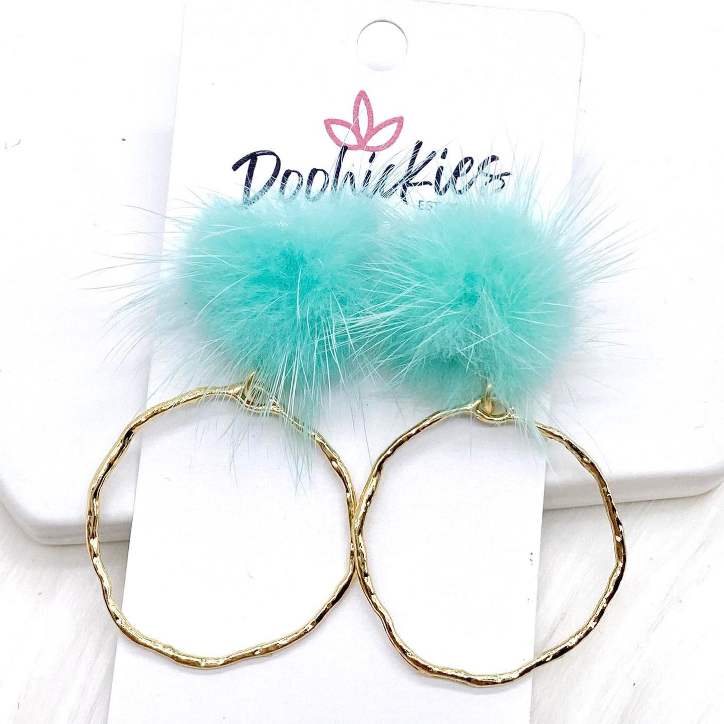 2" Puff & Round Hoopies- Summer Earrings by Doohickies Wholesale