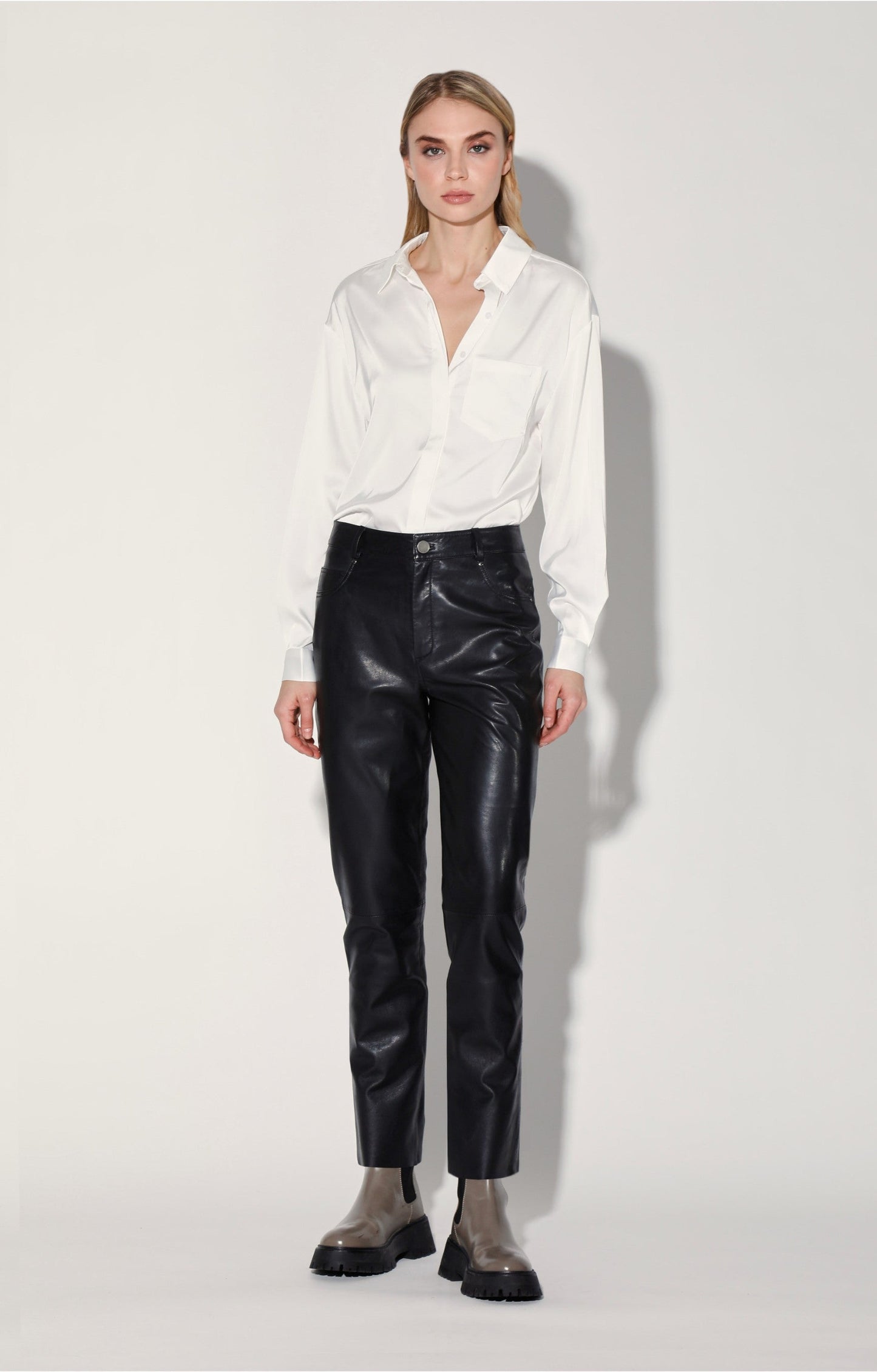 Yvette Pant, Black - Leather by Walter Baker