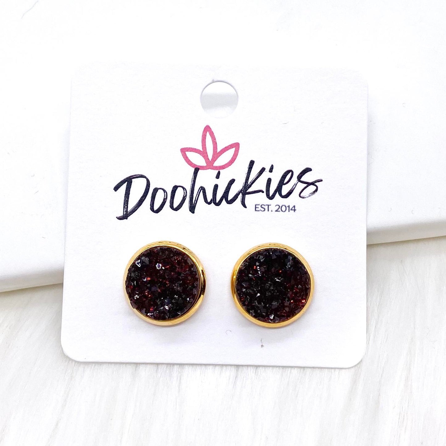 12mm Sparkle Spirit Studs -Sports Earrings by Doohickies Wholesale