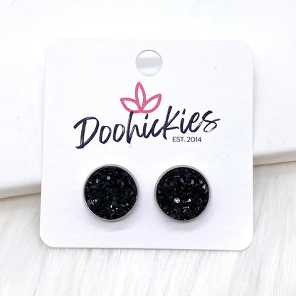 12mm Sparkle Spirit Studs -Sports Earrings by Doohickies Wholesale