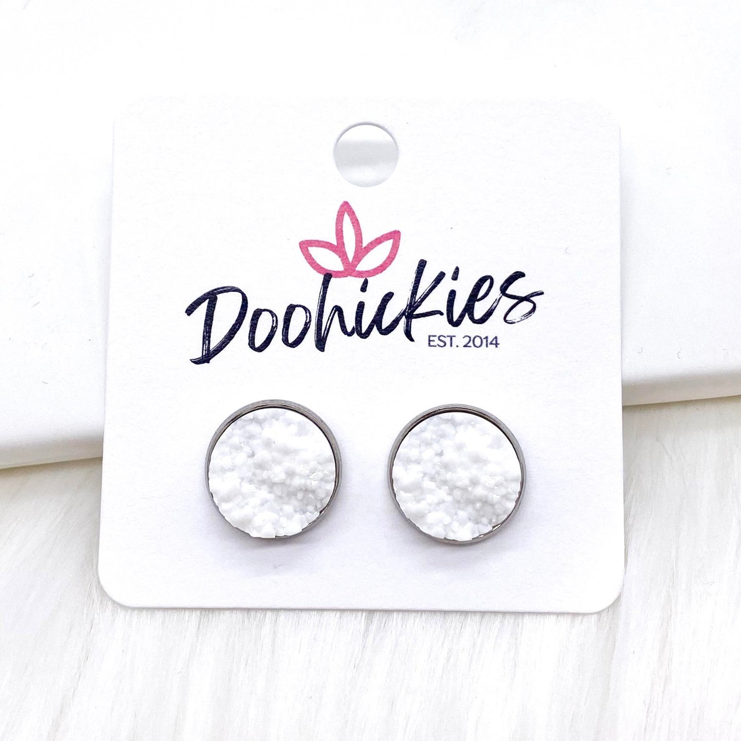 12mm Sparkle Spirit Studs -Sports Earrings by Doohickies Wholesale