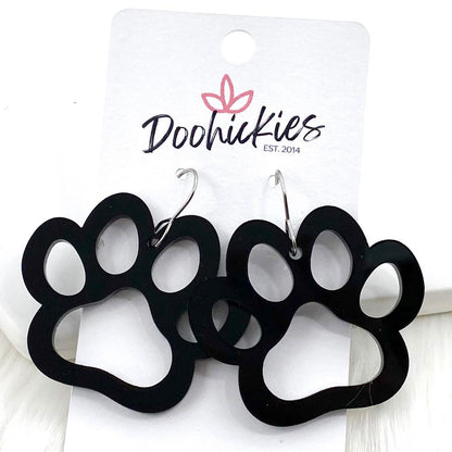 2" Custom Acrylic Cutout Paws -Spirit Earrings by Doohickies Wholesale