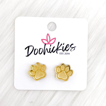 13mm Shiny Acrylic Paws & Claws -Sports Earrings by Doohickies Wholesale