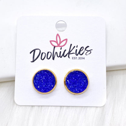 12mm Sparkle Spirit Studs -Sports Earrings by Doohickies Wholesale