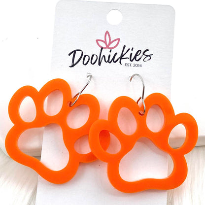 2" Custom Acrylic Cutout Paws -Spirit Earrings by Doohickies Wholesale