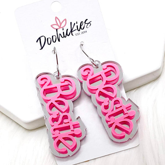 2" Bestie Layered Acrylics -Earrings by Doohickies Wholesale