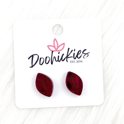 12mm Shiny Acrylic Footballs -Sports Earrings by Doohickies Wholesale