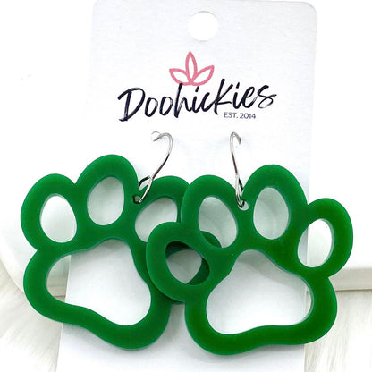 2" Custom Acrylic Cutout Paws -Spirit Earrings by Doohickies Wholesale