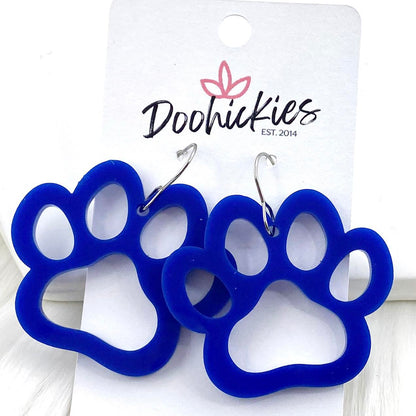 2" Custom Acrylic Cutout Paws -Spirit Earrings by Doohickies Wholesale