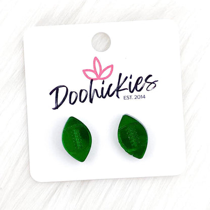 12mm Shiny Acrylic Footballs -Sports Earrings by Doohickies Wholesale