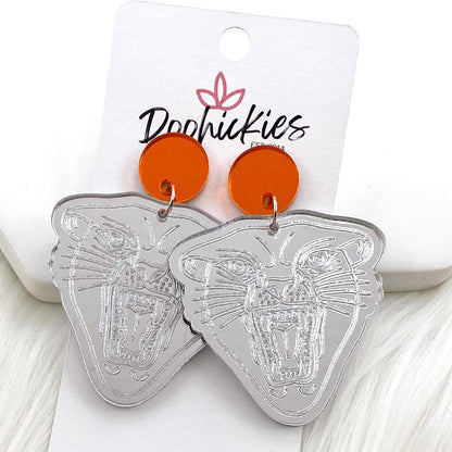 2.25" Custom Wildcat Acrylic Dangles -Spirit Earrings by Doohickies Wholesale