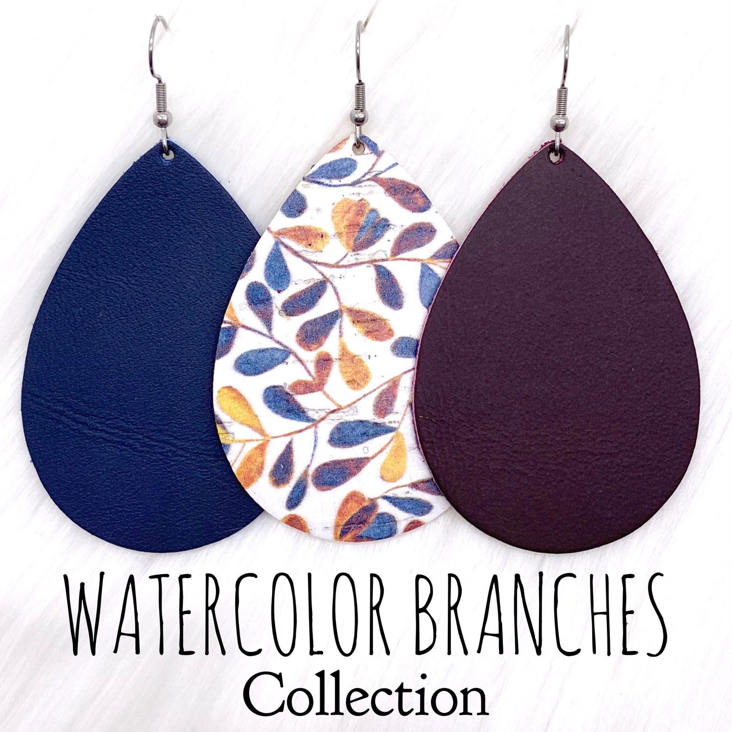 2.5" Watercolor Branches Mini Collection -Fall Earrings by Doohickies Wholesale