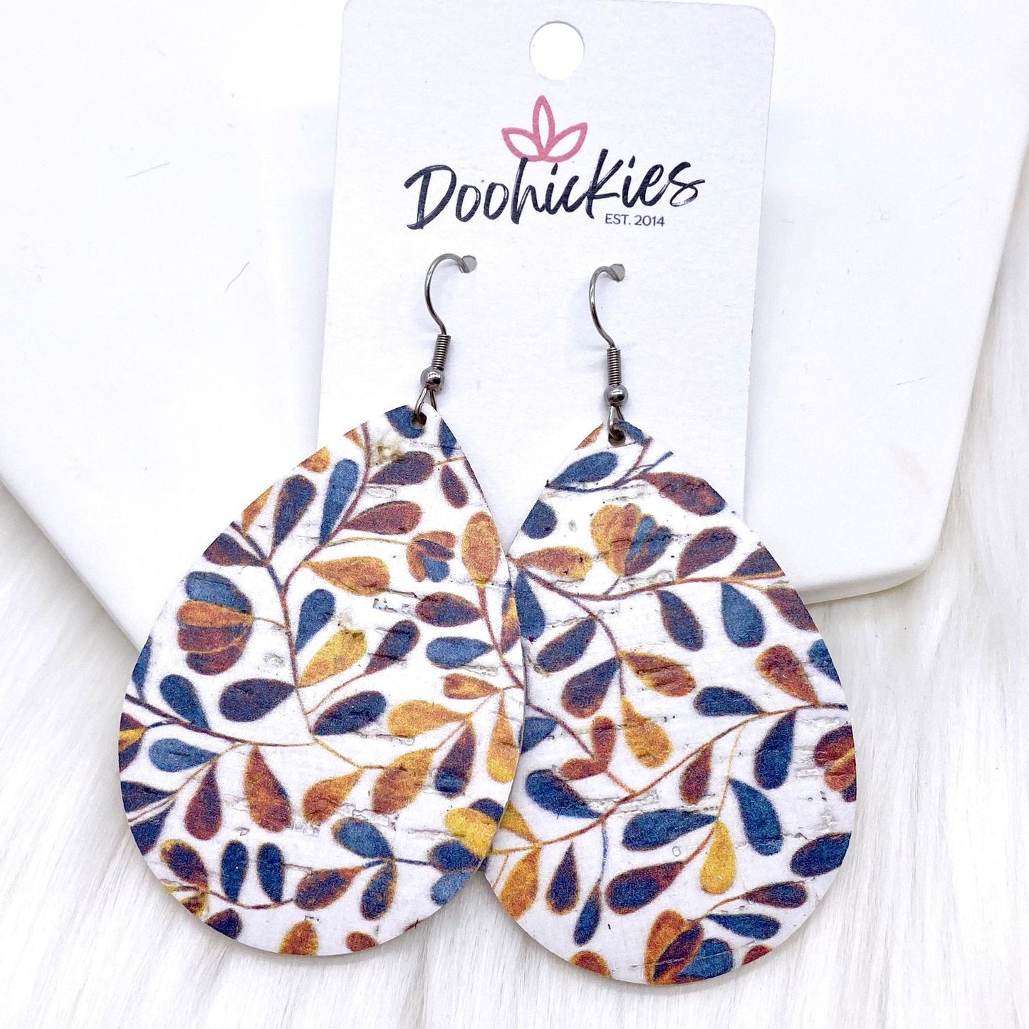 2.5" Watercolor Branches Mini Collection -Fall Earrings by Doohickies Wholesale