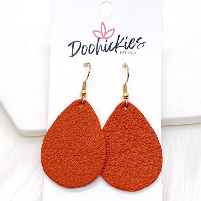 1.5" Fall Fling Mini Collection -Fall Leather Earrings by Doohickies Wholesale