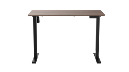 Height Adjustable Electric Standing Desk, 47 x 24 Inches Sit Stand up Desk, Home Office Desk with Whole-Piece Desktop, Walnut table top/Black Frame