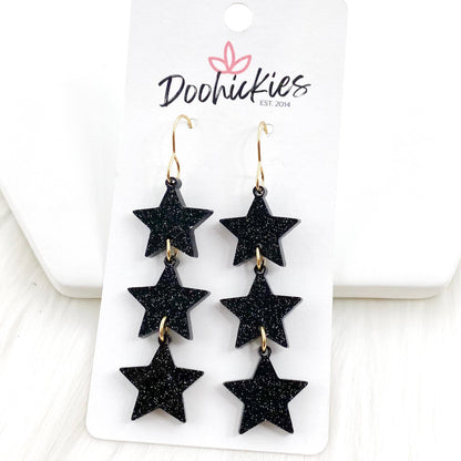 2.75" Shooting Star Drops -New Years Acrylic Earrings by Doohickies Wholesale