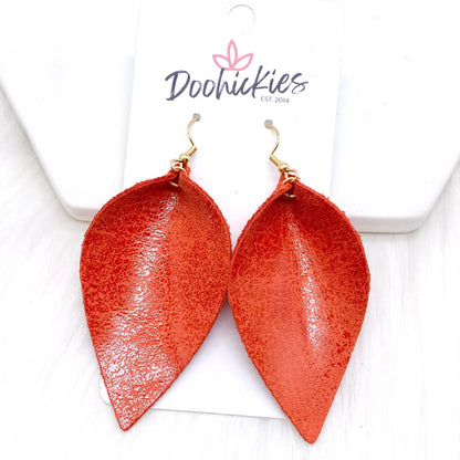 2.5" Glazed Petals- Fall Earrings by Doohickies Wholesale