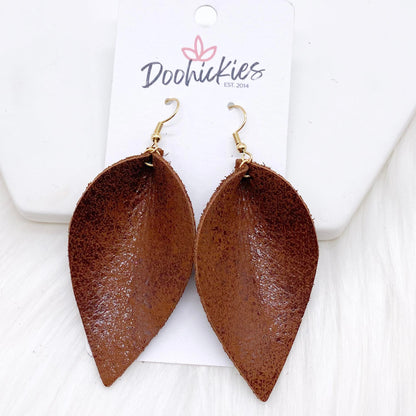 2.5" Glazed Petals- Fall Earrings by Doohickies Wholesale