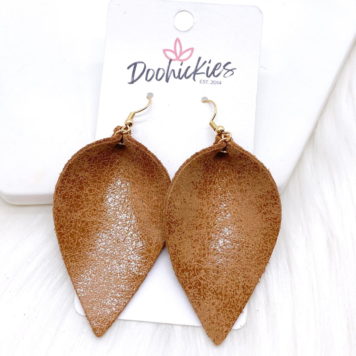 2.5" Glazed Petals- Fall Earrings by Doohickies Wholesale