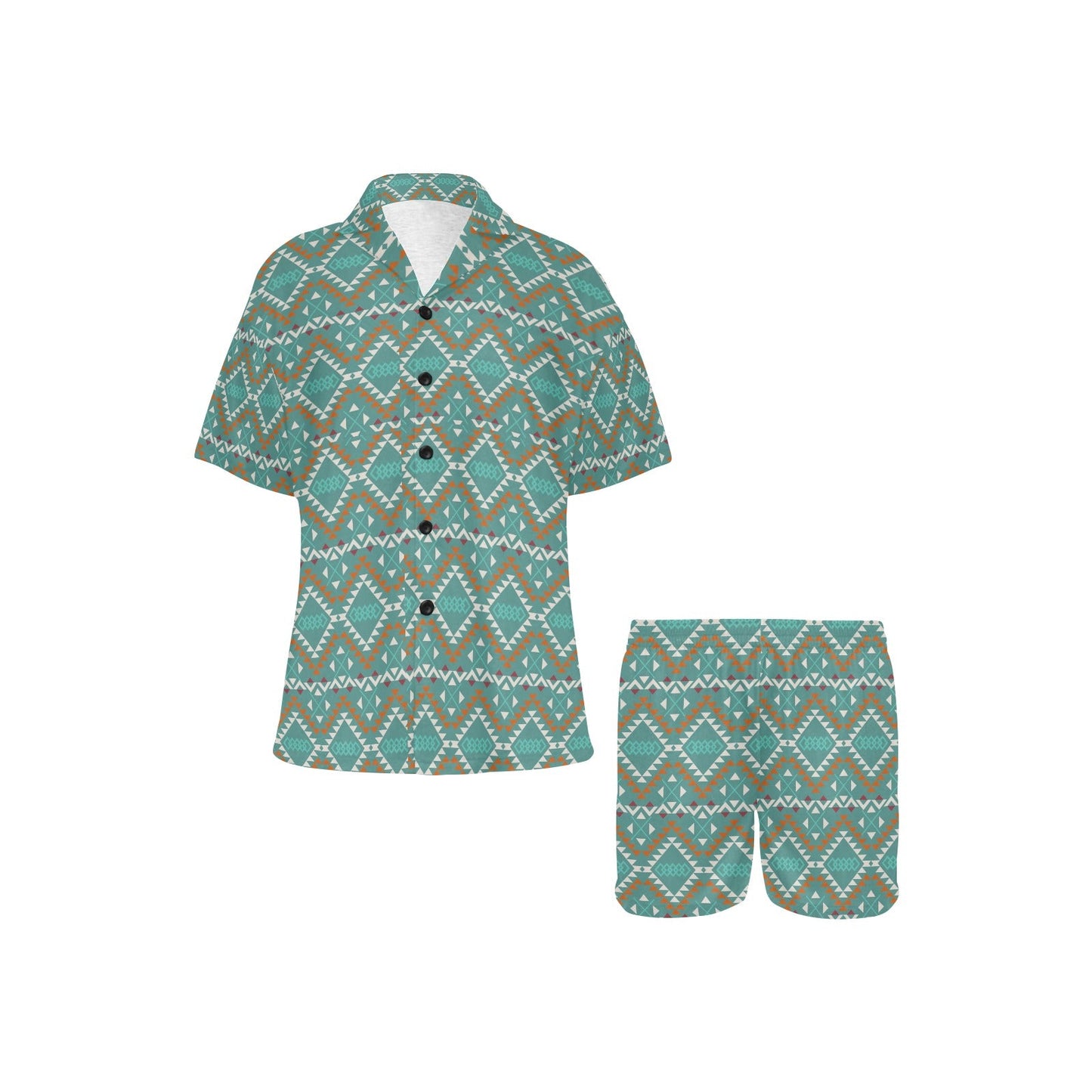 Turquoise Aztec Western Women's Pajama Set by Baha Ranch Western Wear