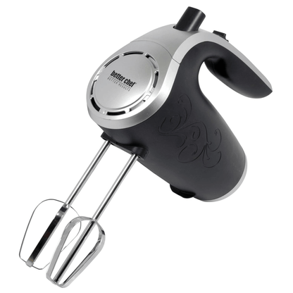 Better Chef 5-Speed 150W Hand Mixer with Silver Accents and Storage Clip by Jupiter Gear Home