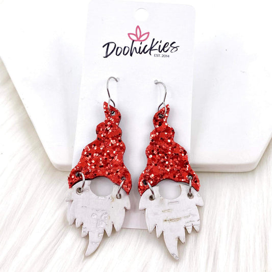 2.5" Red Chunky Glitter Gnomes by Doohickies Wholesale