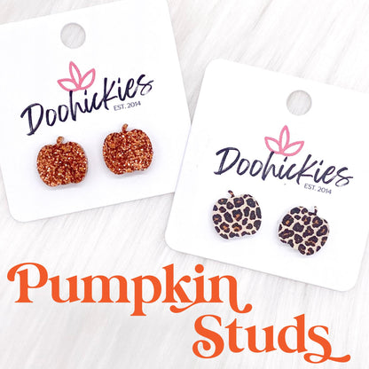 Pumpkin Studs- Fall Acrylic Singles by Doohickies Wholesale