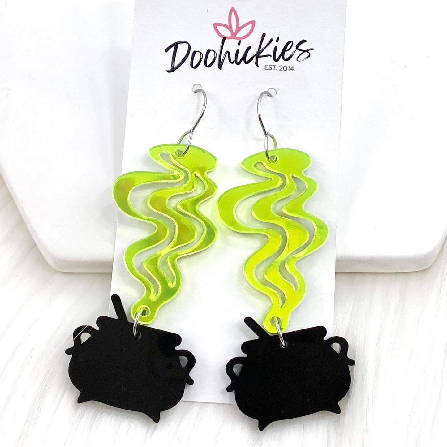 2.5" Witch's Brew Acrylics - Halloween Earrings by Doohickies Wholesale