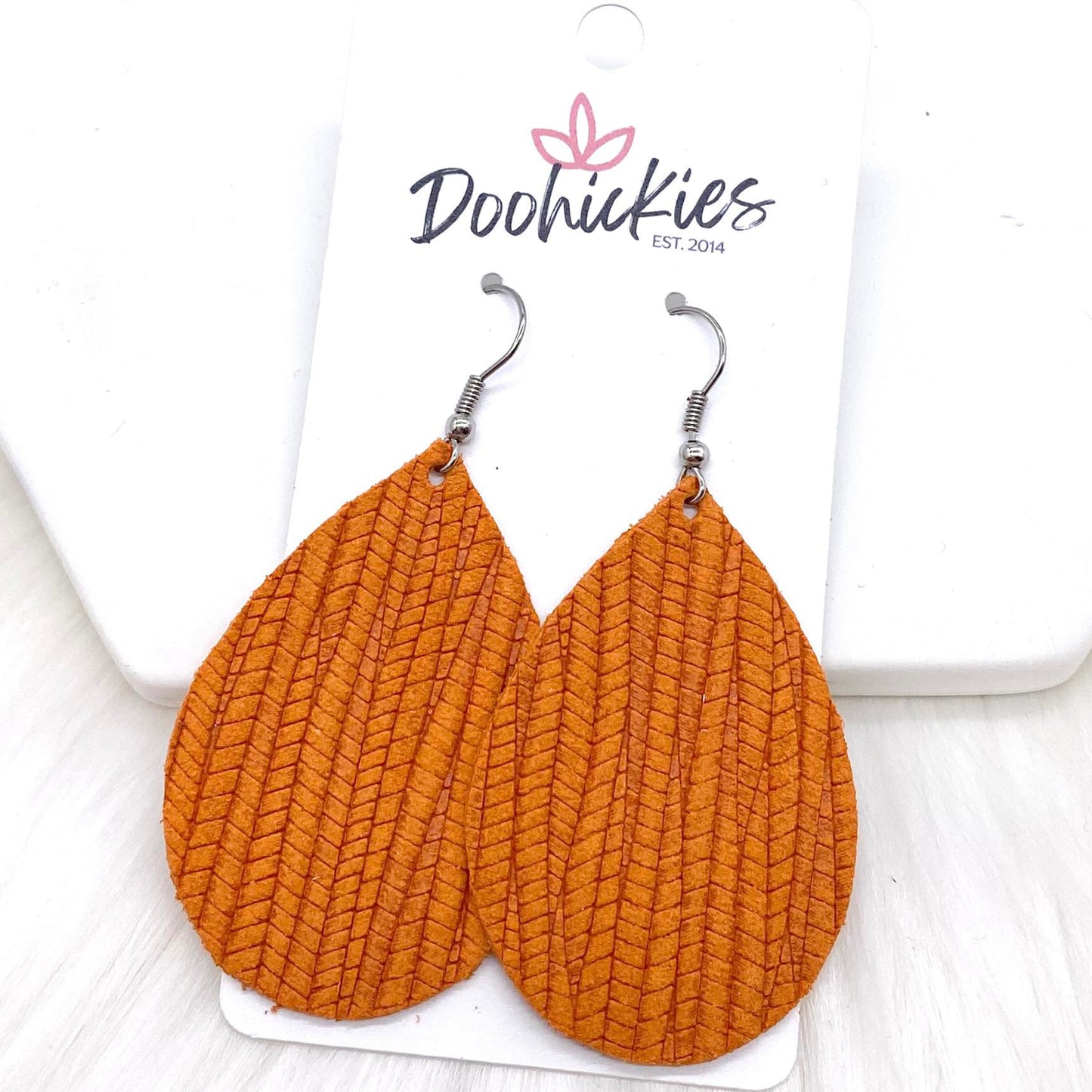 2" Autumn Gingham Mini Collection -Earrings by Doohickies Wholesale