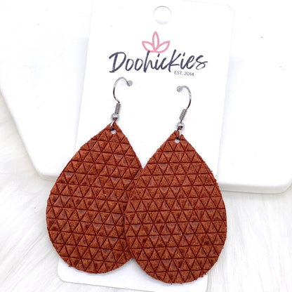 2" Autumn Gingham Mini Collection -Earrings by Doohickies Wholesale