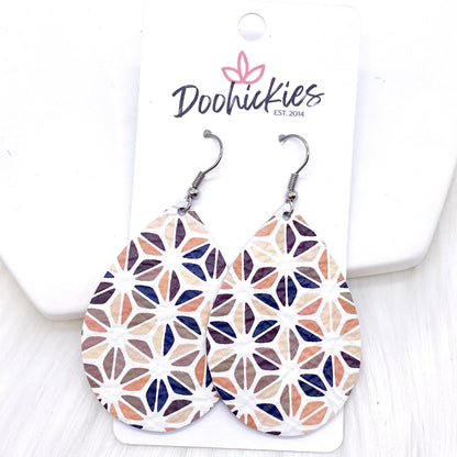 2" Hexagon Harvest Mini Collection -Fall Earrings by Doohickies Wholesale