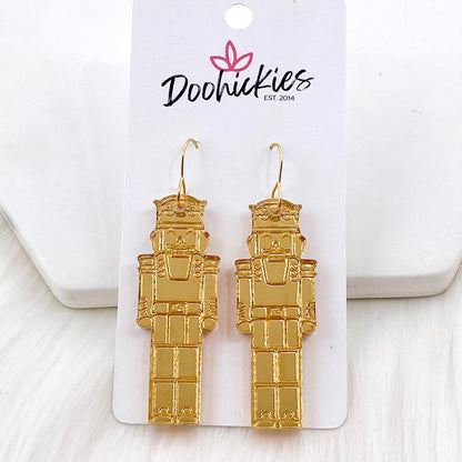 2" Nutcracker Acrylics -Christmas Earrings by Doohickies Wholesale