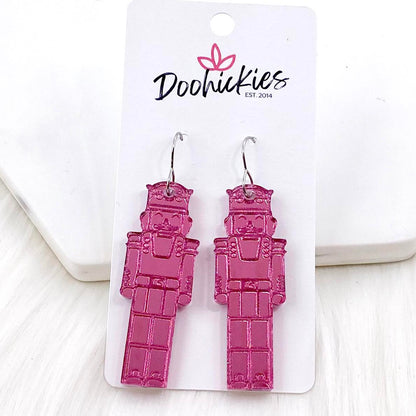 2" Nutcracker Acrylics -Christmas Earrings by Doohickies Wholesale