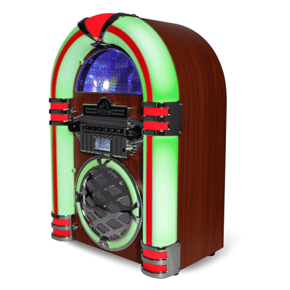 Victor Wilshire Bluetooth Jukebox with Multicolor LED Lighting and FM Radio by Jupiter Gear Home