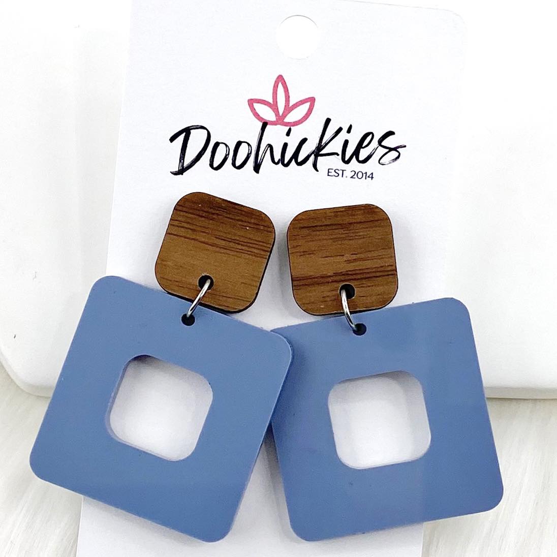 2" Acrylic Cubie Earrings - Everyday Earrings by Doohickies Wholesale