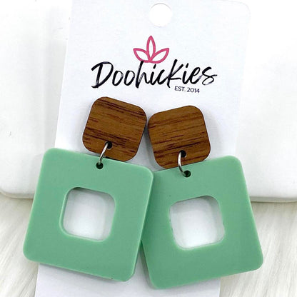 2" Acrylic Cubie Earrings - Everyday Earrings by Doohickies Wholesale