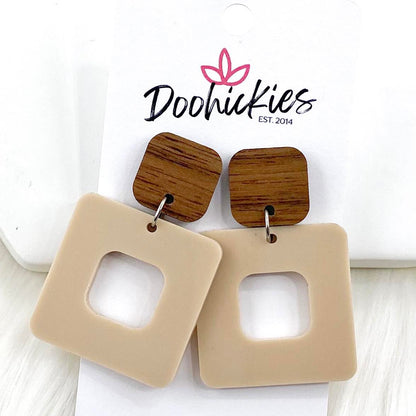 2" Acrylic Cubie Earrings - Everyday Earrings by Doohickies Wholesale