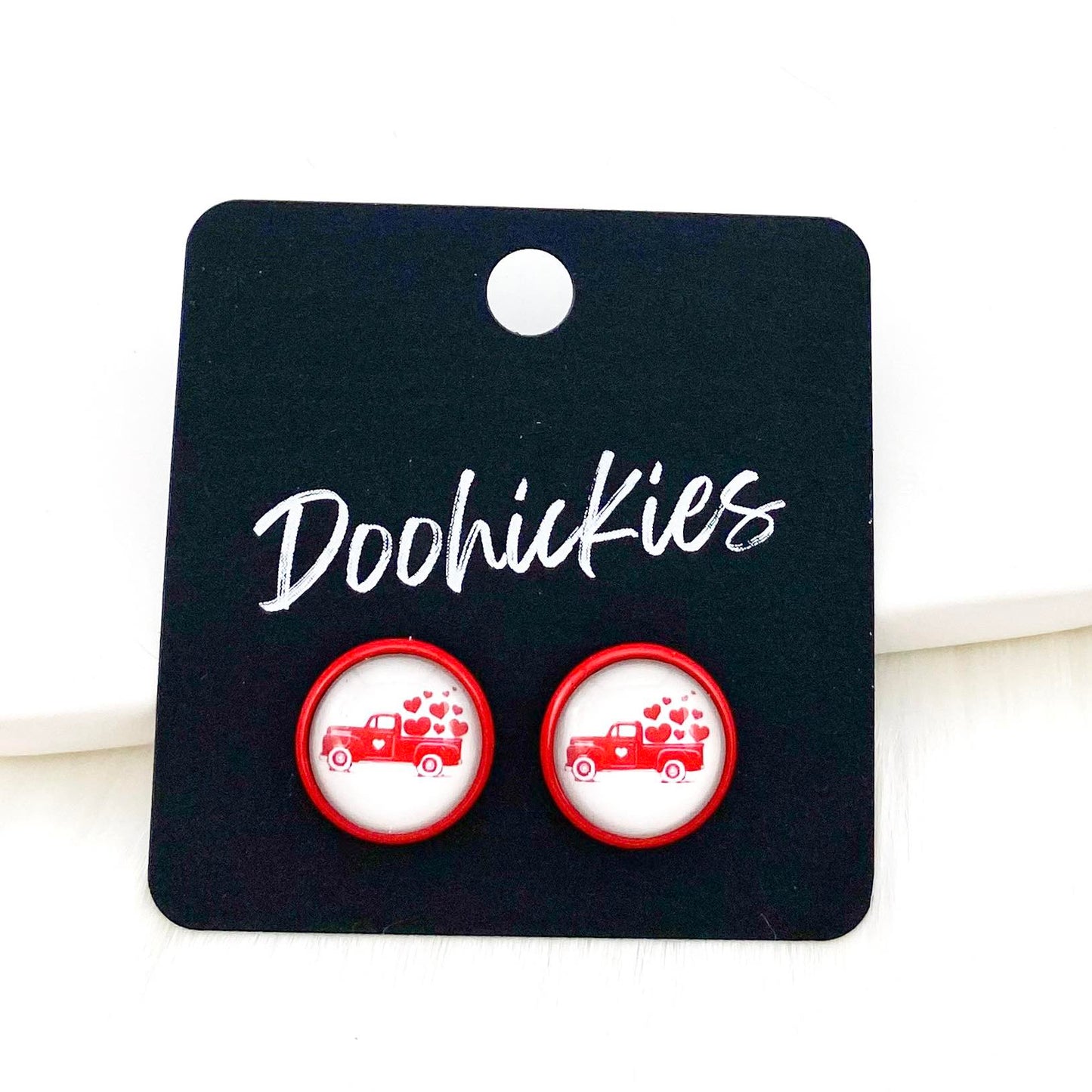 12mm Vintage Love Truck in Red Settings by Doohickies Wholesale