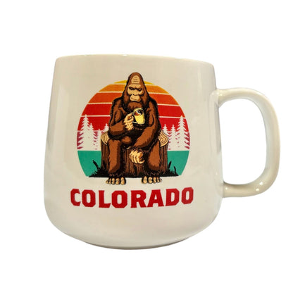 Colorado Sasquatch Coffee Mug 12oz White by Colorado Threads Clothing