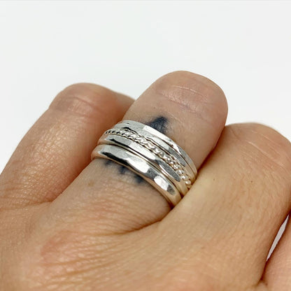 Five Stacking Ring Set by Jennifer Cervelli Jewelry