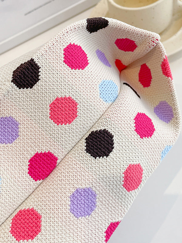 Multi-Colored Polka Dot Bags Handbags by migunica