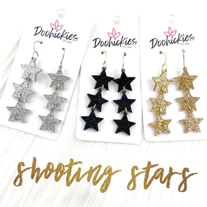 2.75" Shooting Star Drops -New Years Acrylic Earrings by Doohickies Wholesale