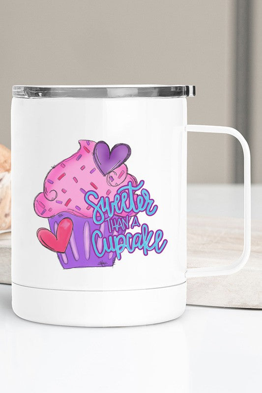 Valentine's Day Sweeter Than a Cupcake Travel Mug