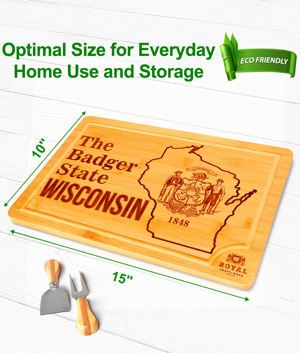 Wisconsin Cutting Board, 15x10" by Royal Craft Wood