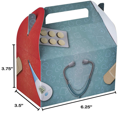 Paper Treat Boxes Doctor/Nurse 20 Pack S 6.25" X 3.75" X 3.5" by Hammont