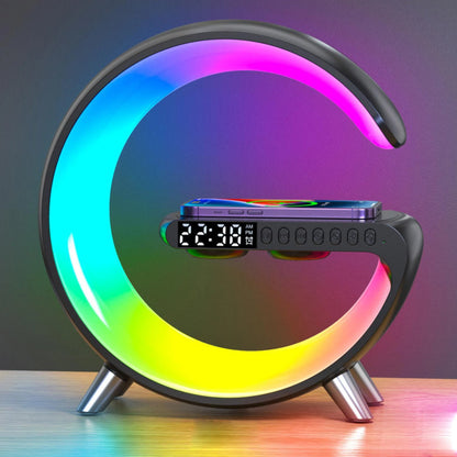 Mooncave Light Wireless Charger And Speaker With Clock by VistaShops