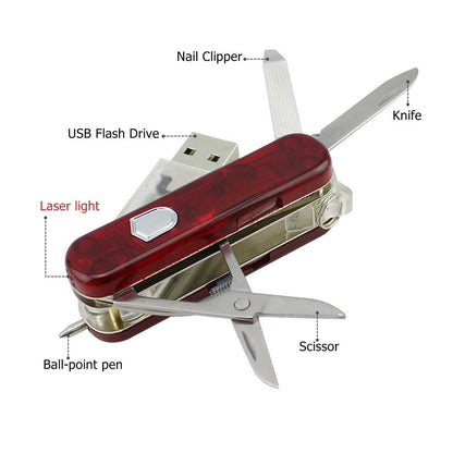 Your Best Friend Swiss Army-Inspired Pocket knife With 16 GB USB Drive by VistaShops