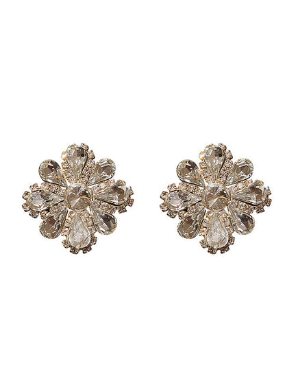 Urban Rhinestone Floral Earrings Accessories by migunica