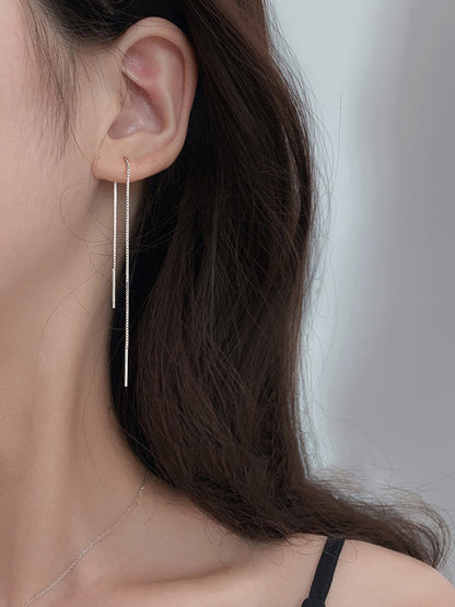 Normcore Tasseled Drop Earrings by migunica